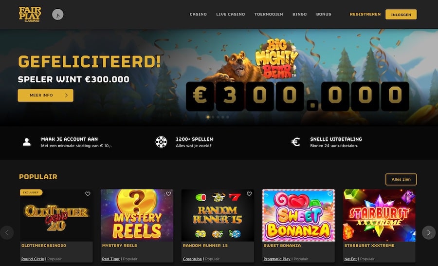 Fair play online casino