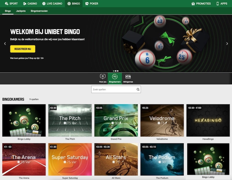 Unibet-bingo