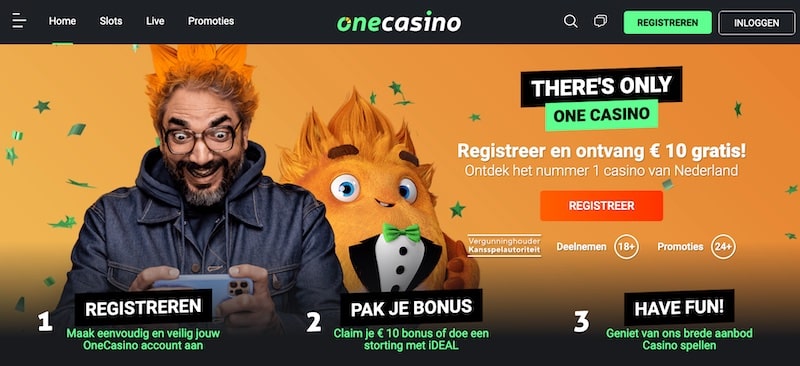 OneCasino-10-euro-gratis-bij-registratie