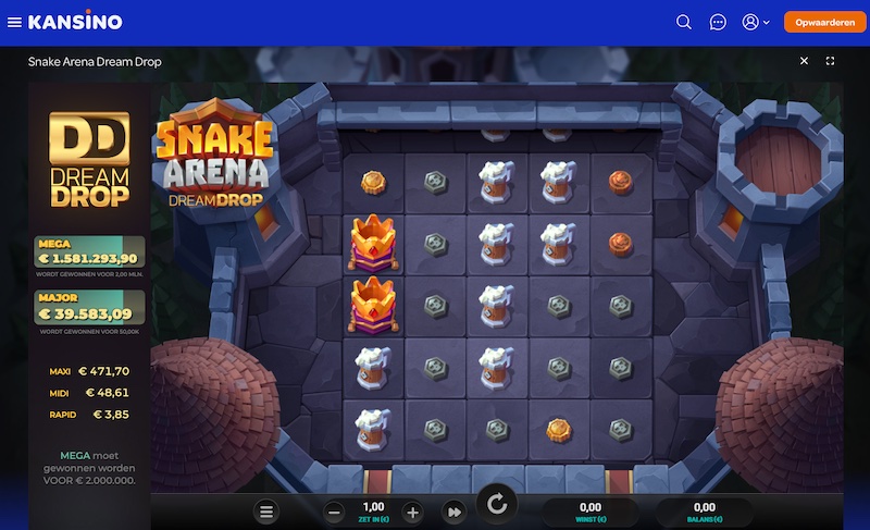 Snake arena drea drop-jackpot kansino