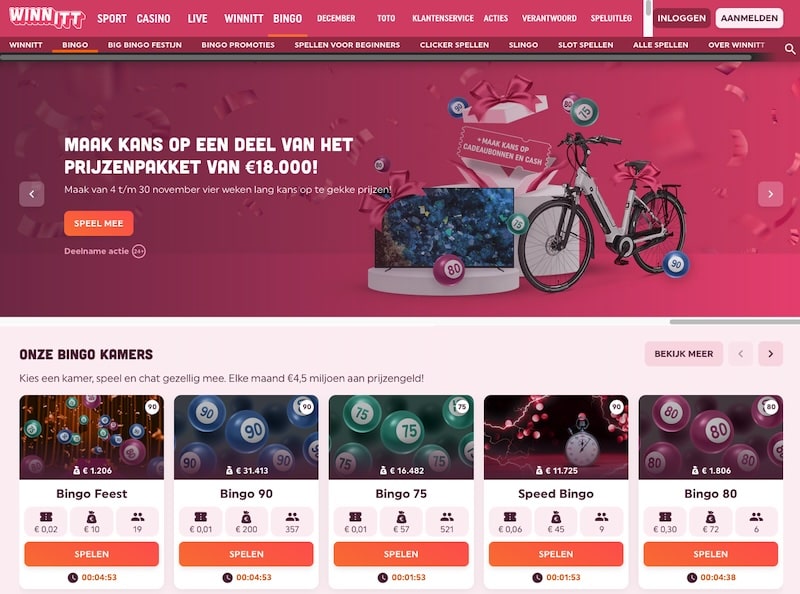 Winn-Itt Bingo & Casino van TOTO - Unieke spellen voor geld!