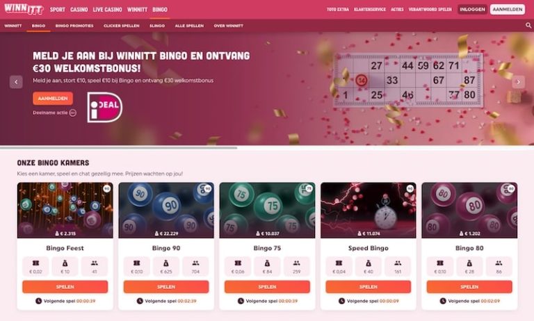 WinnItt Bingo | Beste bingosite Nederland. Review, uitleg en bonus!