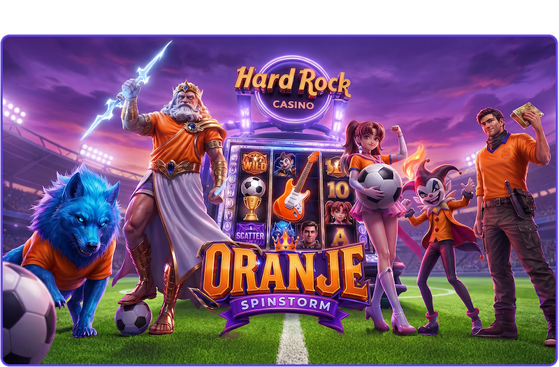 Oranje Spinstorm - wk actie Hard Rock Casino